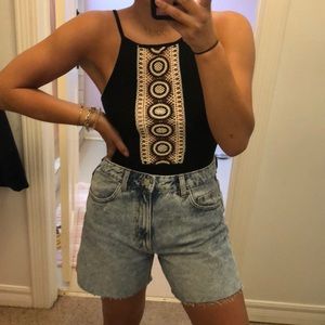 Ribbed and Crocheted LF Bodysuit